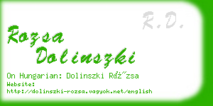 rozsa dolinszki business card